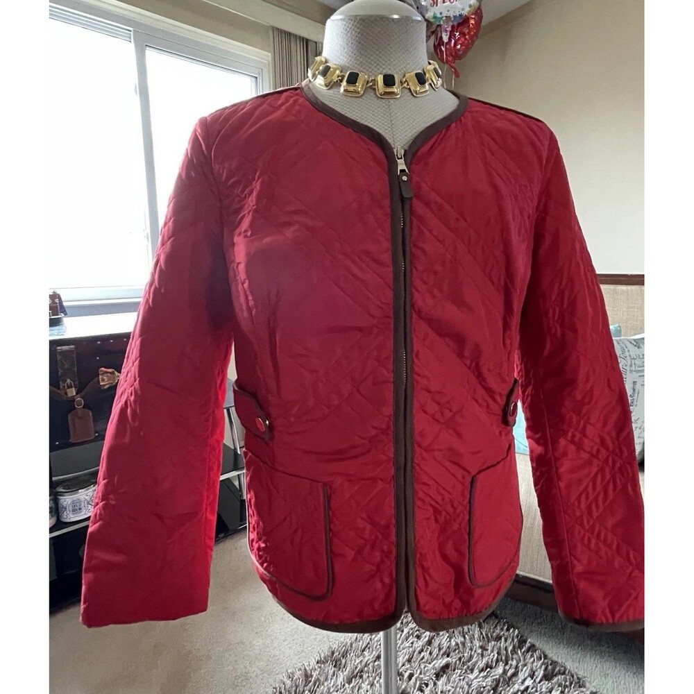 CHARTER CLUB Women's Quilted Travel Front Zip Jacket with Pockets XL Cozy Chic